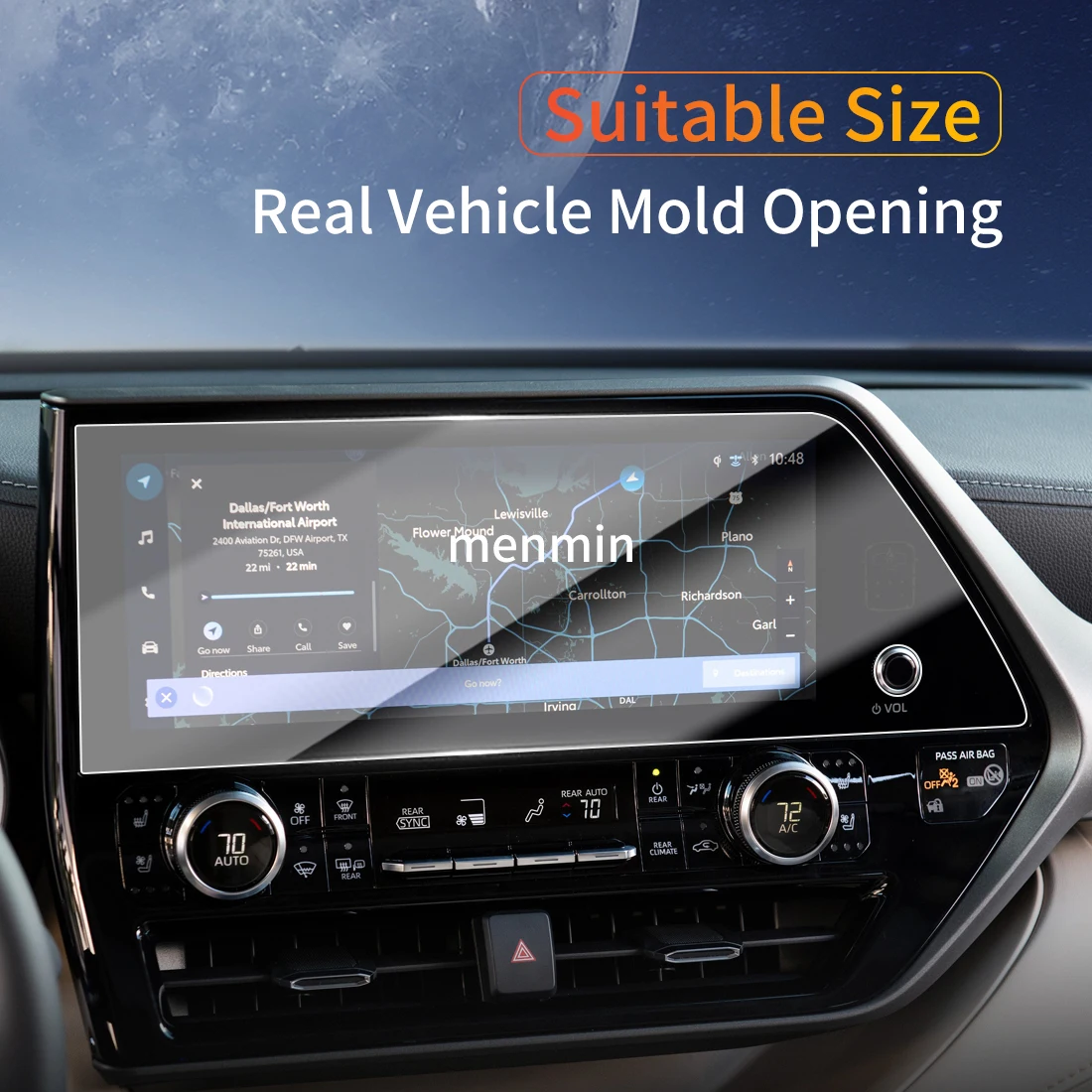 

Car Stickers Dash Carplay Mirror Screen Protector Display Tempered Glass Protective Vehicle For 24 Toyota Highlander