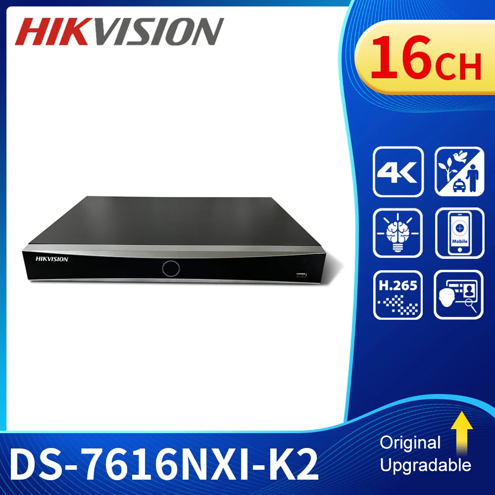 Hikvision 8-ch 4K AcuSense NVR DS-7608NXI-K2 and 16-ch 4K NVR ONVIF DS-7616NXI-K2 Replace DS-7608NI-K2  DS-7616NI-K2 H.265+