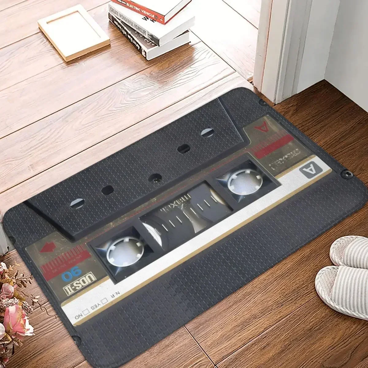 Retro Camera Non-slip Doormat Cassette Gold Carpet Living Room Kitchen Mat Outdoor Indoor Pattern