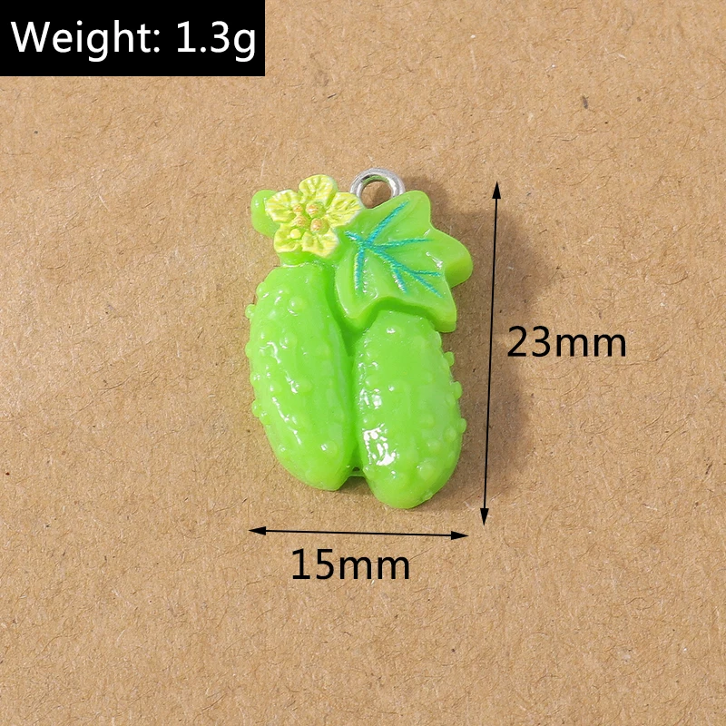 15pcs Resin Mix Fruit Charms Apple Cherry Lemon Charms Pendants for Jewelry Making Earrings Necklace DIY Accessories Supplies