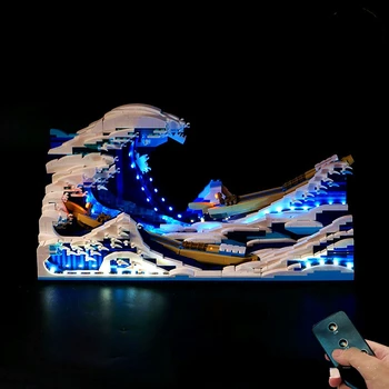 Model Led light kit for DK3003 Kanagawa 3D painting indoor great wave