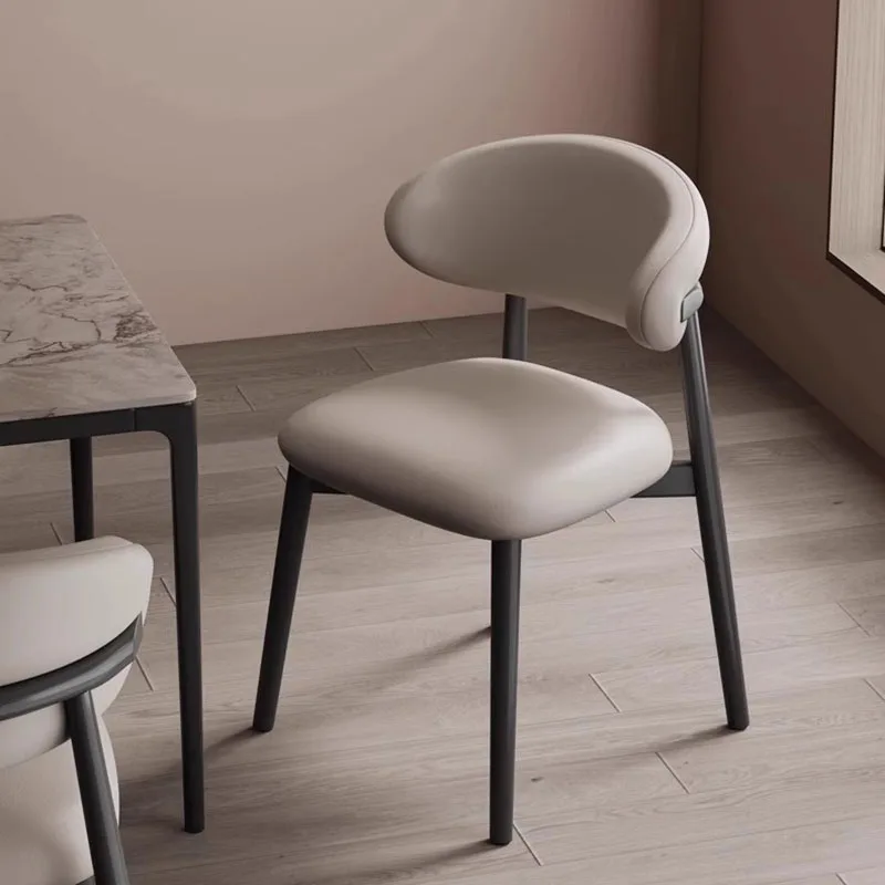 Sedie da pranzo pigre in legno Minimalista Confortevole in attesa Sedie da pranzo uniche Lounge Eventi per feste di lusso Sillas Mobili per la casa