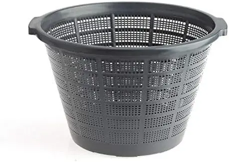 

Jumbo Lily Pond Basket with Handles 15 Inch Diameter, Water Garden Pond Aquatic Plastic Mesh Slotted Plant or Lotus Flow