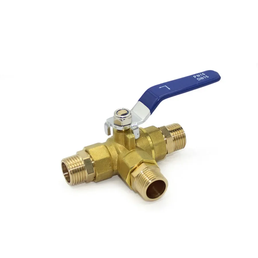 

1/4 "3/8" 1/2 "3/4" 1 "BSP штекер полный порт L-порт Т-образный трехходовой латунный шаровой клапан разъем для воды, масла, воздуха, газа
