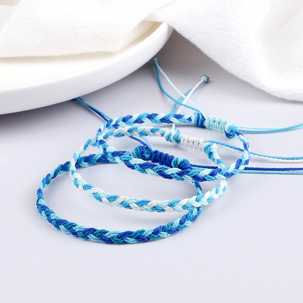 30 Colors Waterproof Wax Rope Bracelet&Bangle For Women Men Handmade Braided Adjustable Couple Bracelet Friendship Jewelry Gift