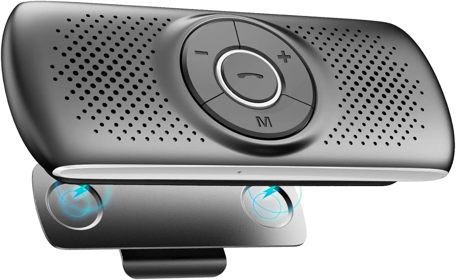 مكبر صوت بلوتوث 5.3 للسيارة مع مساعد Siri/Google، مكالمات بدون استخدام اليدين، موسيقى، فتحة بطاقة TF، تشغيل تلقائي للحركة، أسود #1