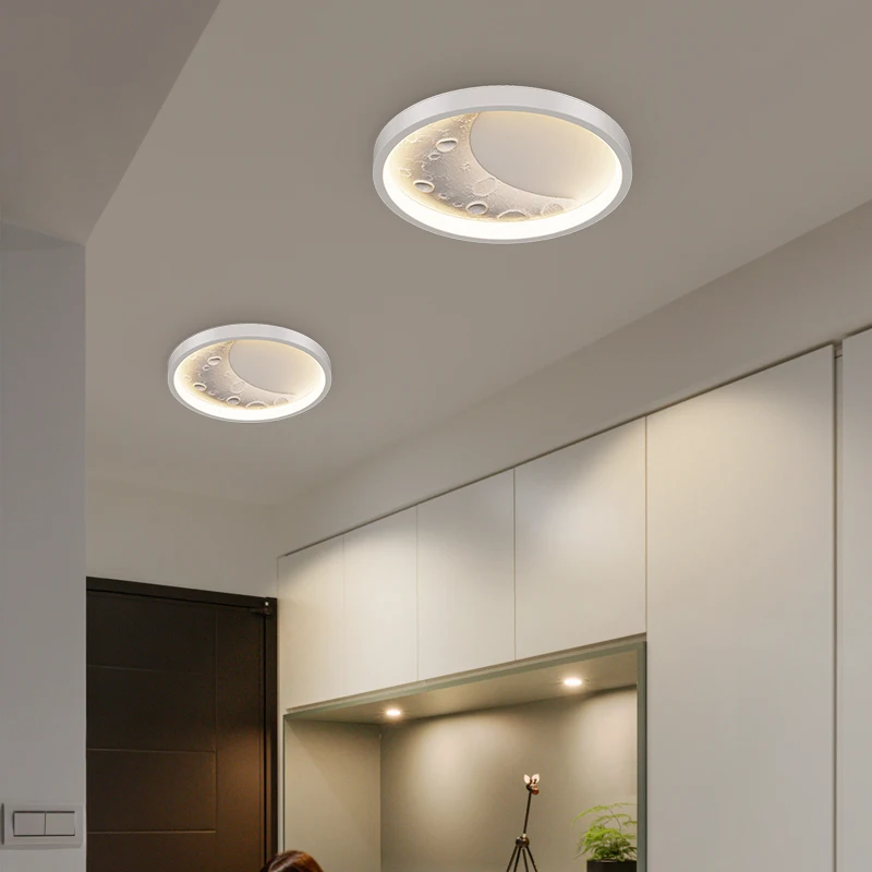 Aisle Corridor Lamp Simple Modern Gypsum Moon Ceiling Lights Entry Porch Living Room Cloakroom Balcony Recessed Led Ceiling Lamp