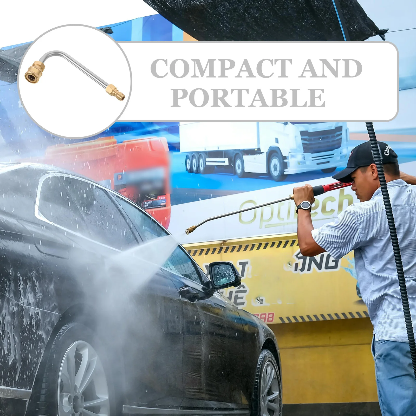 

High Pressure Extension Rod 1/4 Inch Stainless Steel Pressure Washer Wand Replacement Extension Wand For Power Washer Car