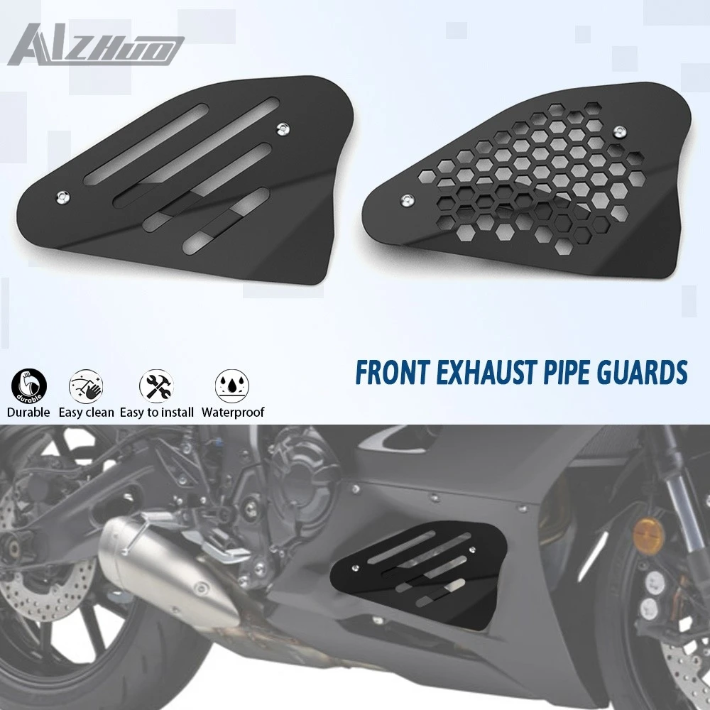 For Yamaha YZF R7 2021-2024 2025 Motorcycle YZFR7 YZF-R7 Front Exhaust Pipe Engine Guard Grille Cover Protection Accessories