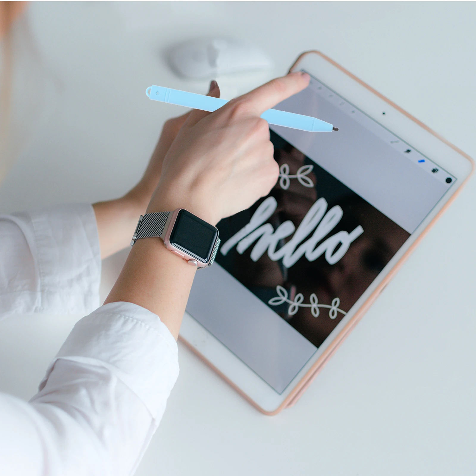 Lápiz óptico Universal para niños, bolígrafo de escritura con pantalla electrónica, almohadilla para garabatear, tableta de dibujo, tablero de escritura Digital, 4 Uds.