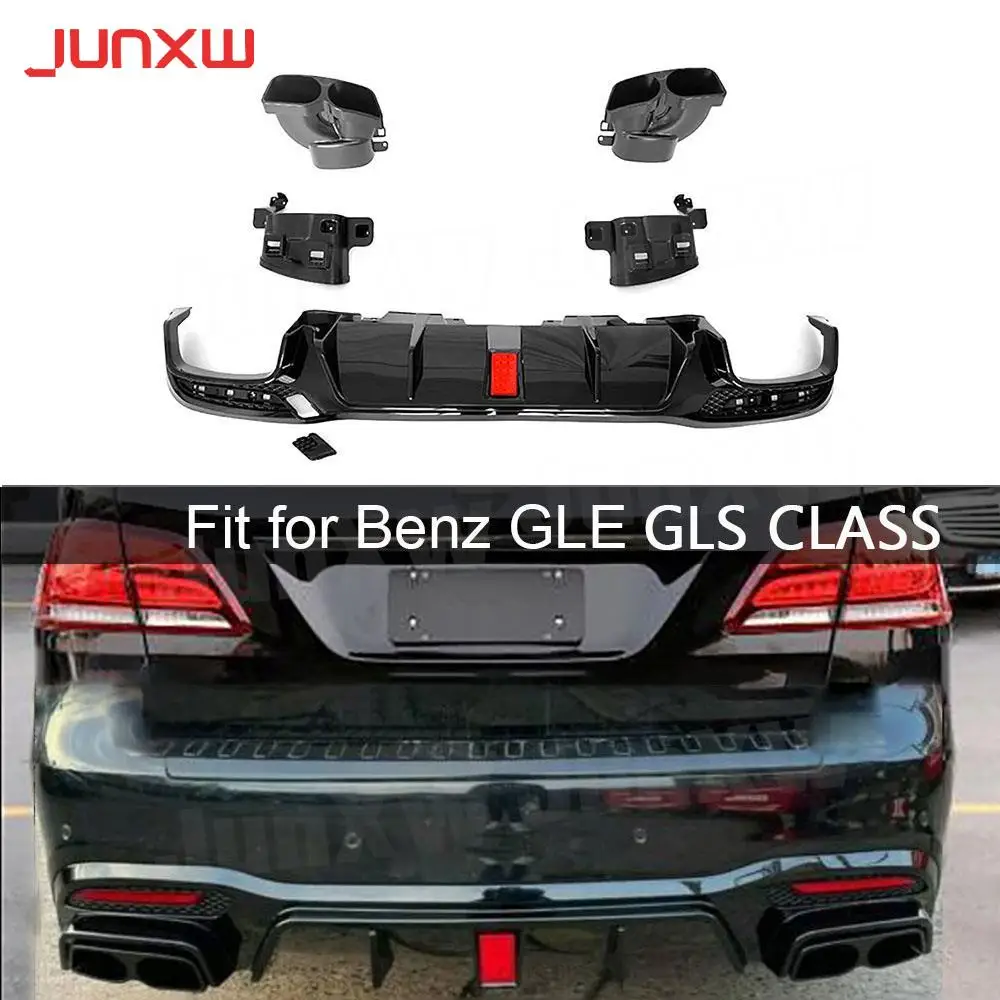 

ABS Rear Bumper Lip Diffuser for Benz GLE GLS Class W166 X166 GLE 450 GLE63 AMG Sport SUV 2015 2016 2017 2018 Car Accessories