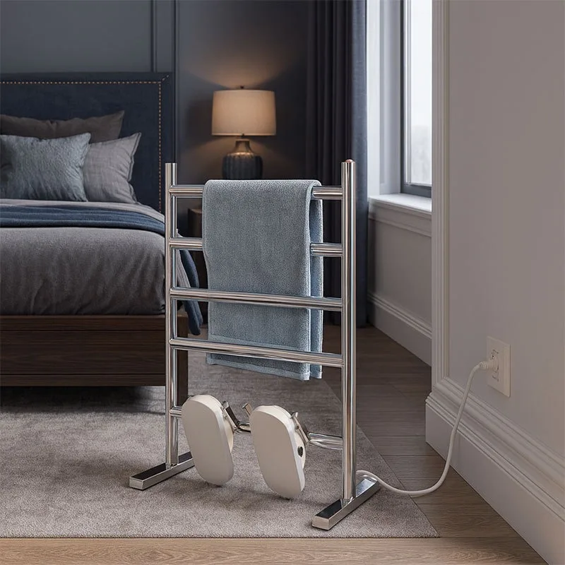 Removable Electric Towel Rack Stainless Steel Household Multiple-layer Drying Waterproof Towel Warmer Heated Bathroom Fixture