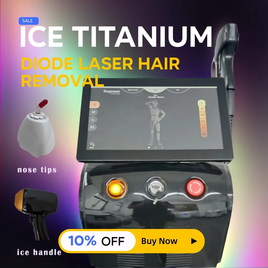 personal care appliancs Professional Diode Ice Titanium Laser Body Machine Portable 808 755 Alexandrite Device 4 waves  CE