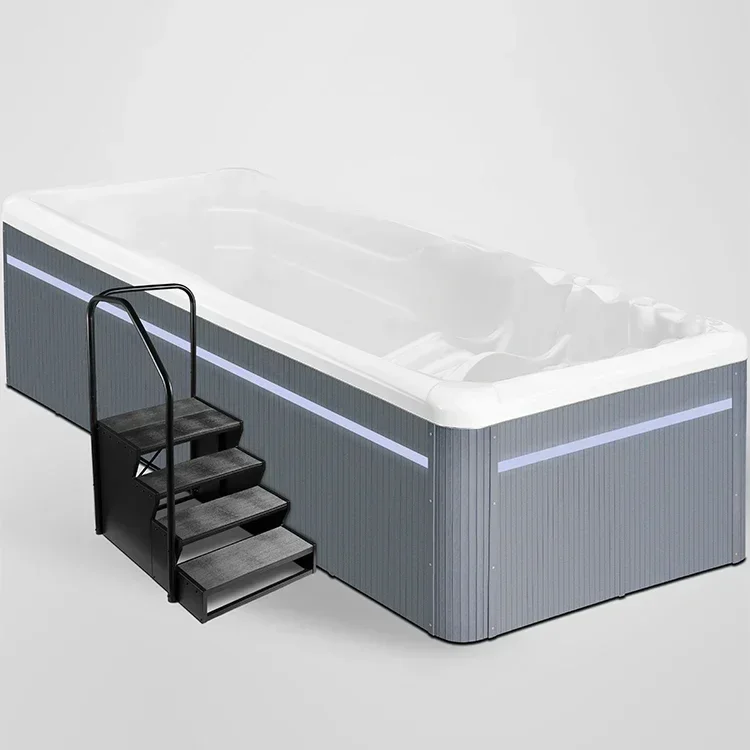 New product popular 4 tier step for swim spa aluminum spa step with armrests suitable for large swimming pools and jacuzzis