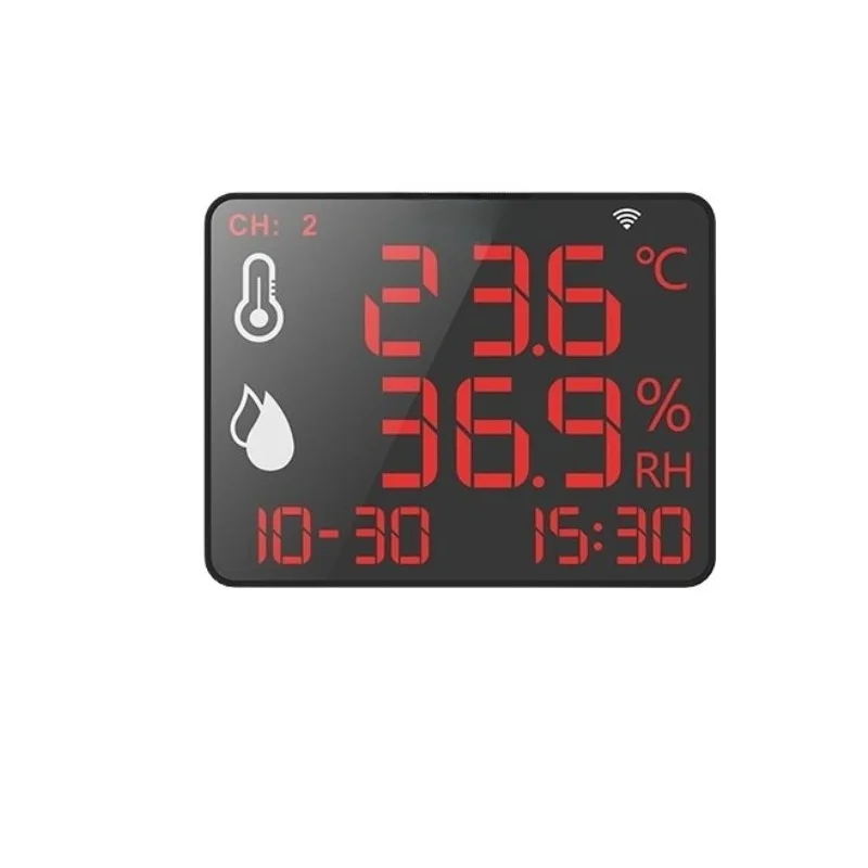 For Thermohygrometer, Industrial WIFI , Indoor Time Display Instrument Large Screen DR-230