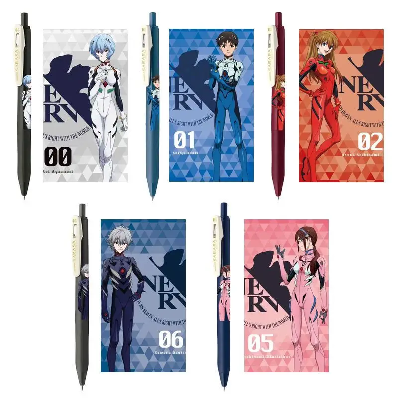 

Neon Genesis Evangelion Cartoon DIY 0.5mm Press Gel Pen Cute Creative Pattern Student Personalized Writing Pen Learning Gift