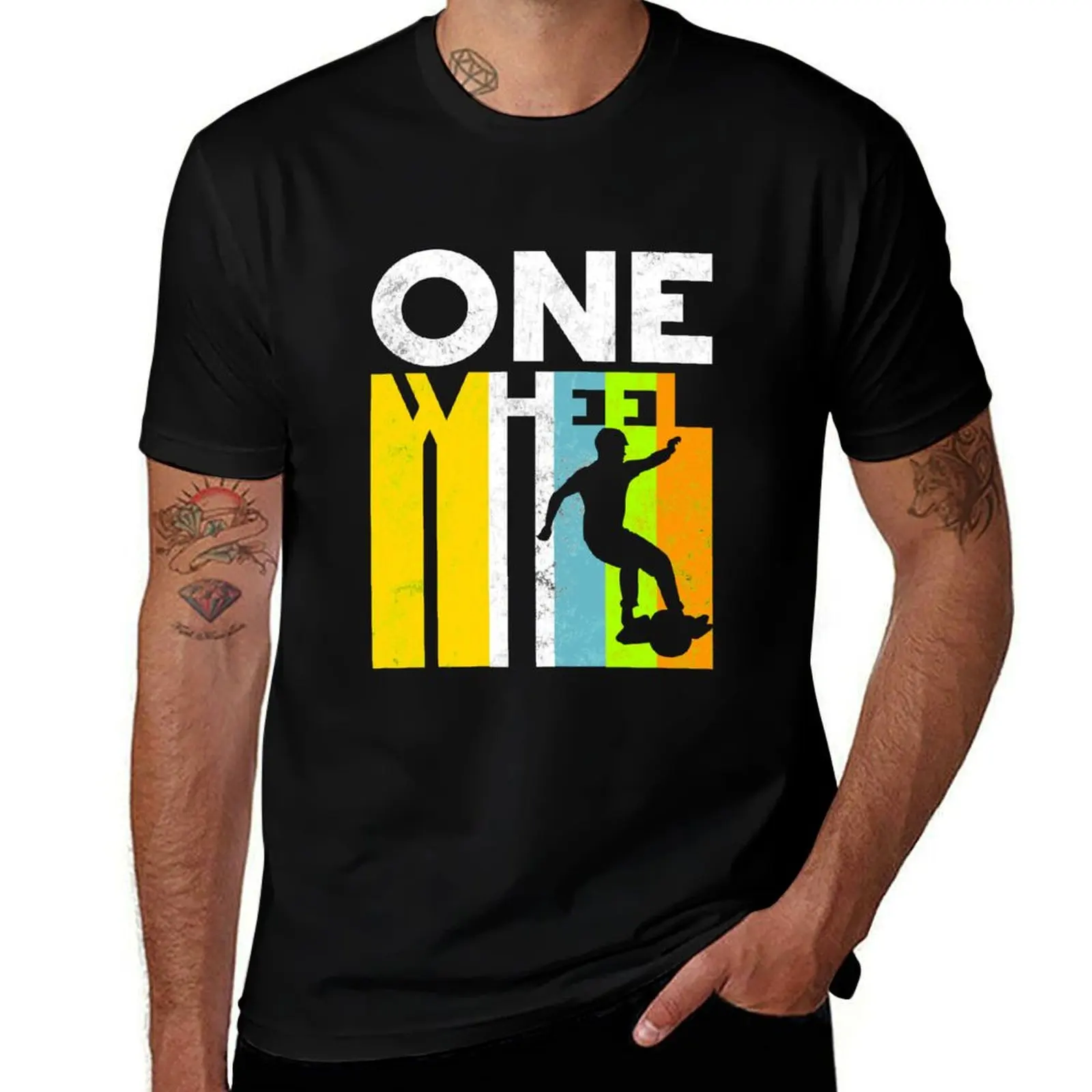 

onewheelGift onewheel Retro colored Premium T-Shirt t shirts for man cotton soft man t shirt cotton high quality T-Shirt