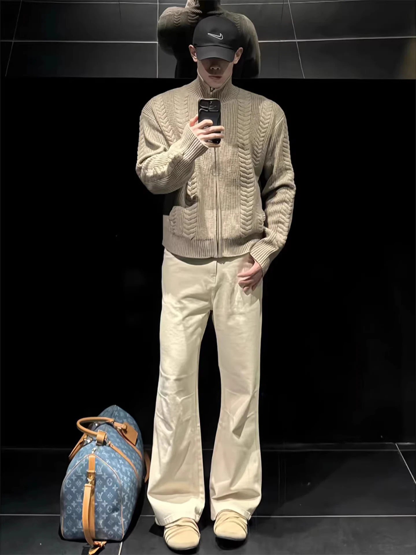 

Tapered Jeans mid Waist Zipper Closure Straight Leg Non-Stretch Denim Pants American Street Sle Spring Autumn High Waist Jeans