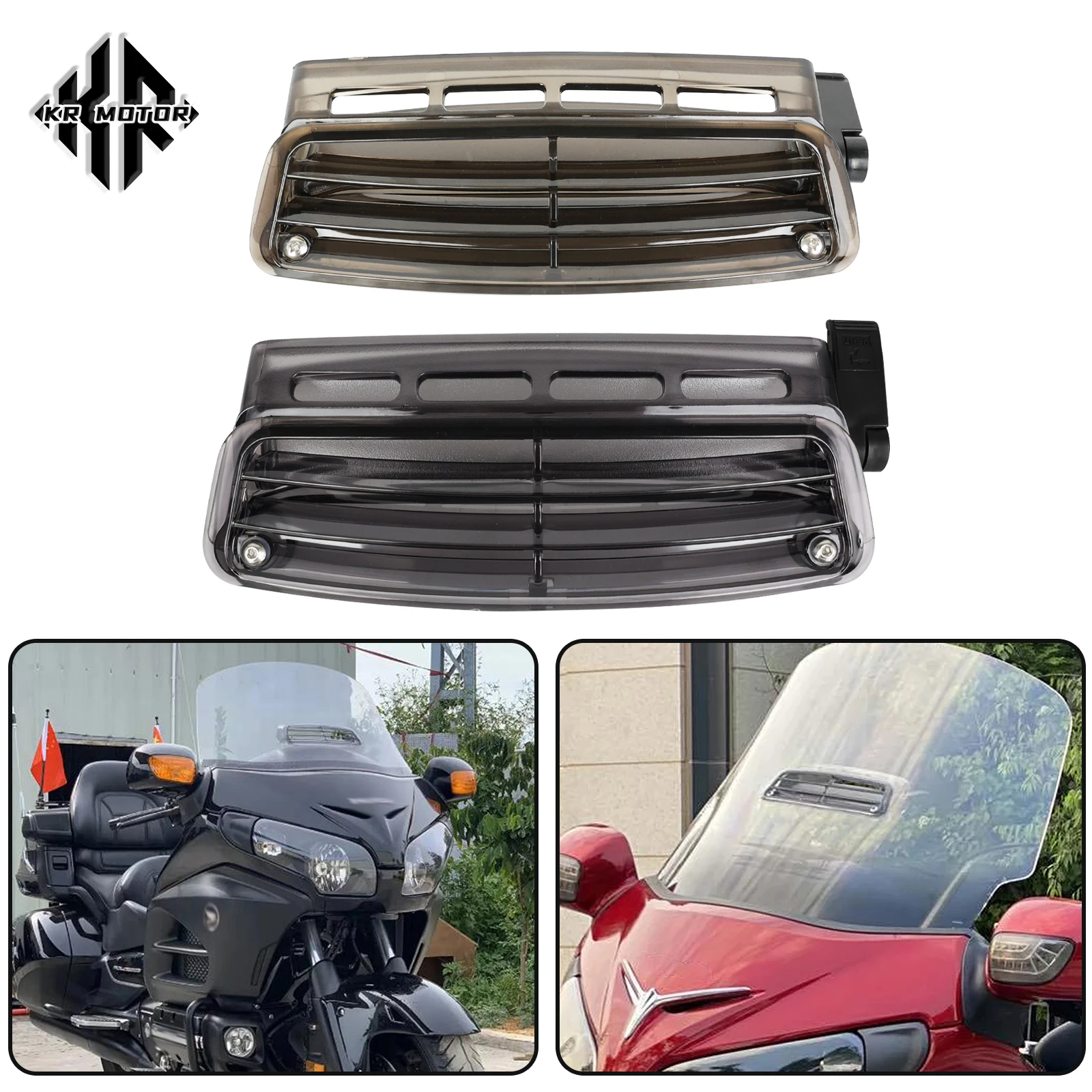 KR MOTO para Honda Goldwing GL1800 Gold Wing GL1800 2001-2017 parabrisas de motocicleta ventilación de aire parabrisas ventana embellecedor carenado parte