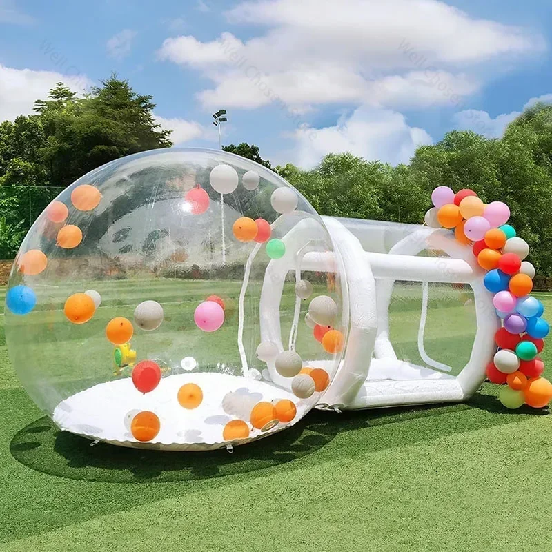 10FT Balloon  Inflatable Bubble House Trampoline castle Camping Tent  Kids Party Children toy Parks Event Commercial Rental