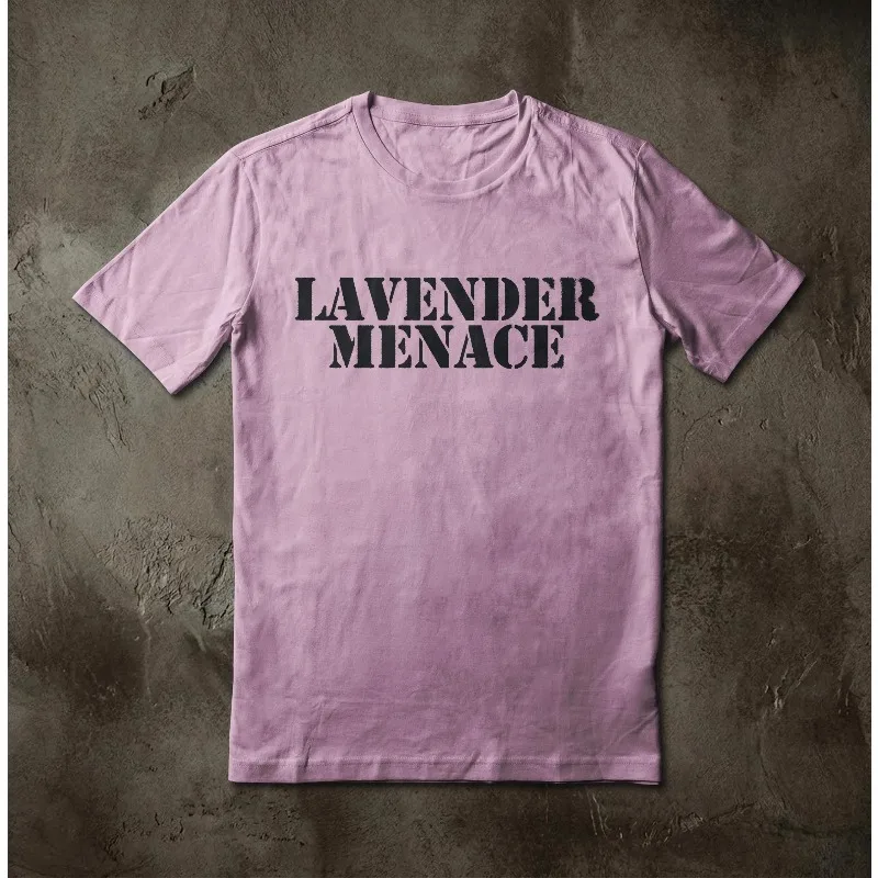 Lavender Menace Tee, 1970s Lesbian History, Sapphic Pride Shirt Four season popular unisex cotton T-shirt