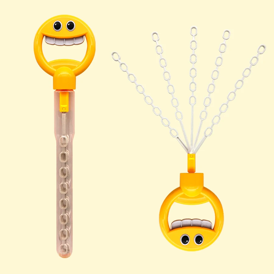 Bubble Wand, 36 Hole Smiling Face Bubble Wand for Kids Outdoor Game Toy,Bubble Machine for Party Favors, Birthday Gifts