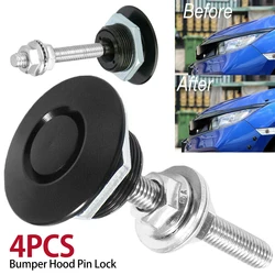 4/8Pcs Qick Latch Hood Pins Lock Lock Bumper Hood Pin Bonnet Lock 1.25in Aluminum Alloy Vehicle Quick Latch Hood Pins Locking