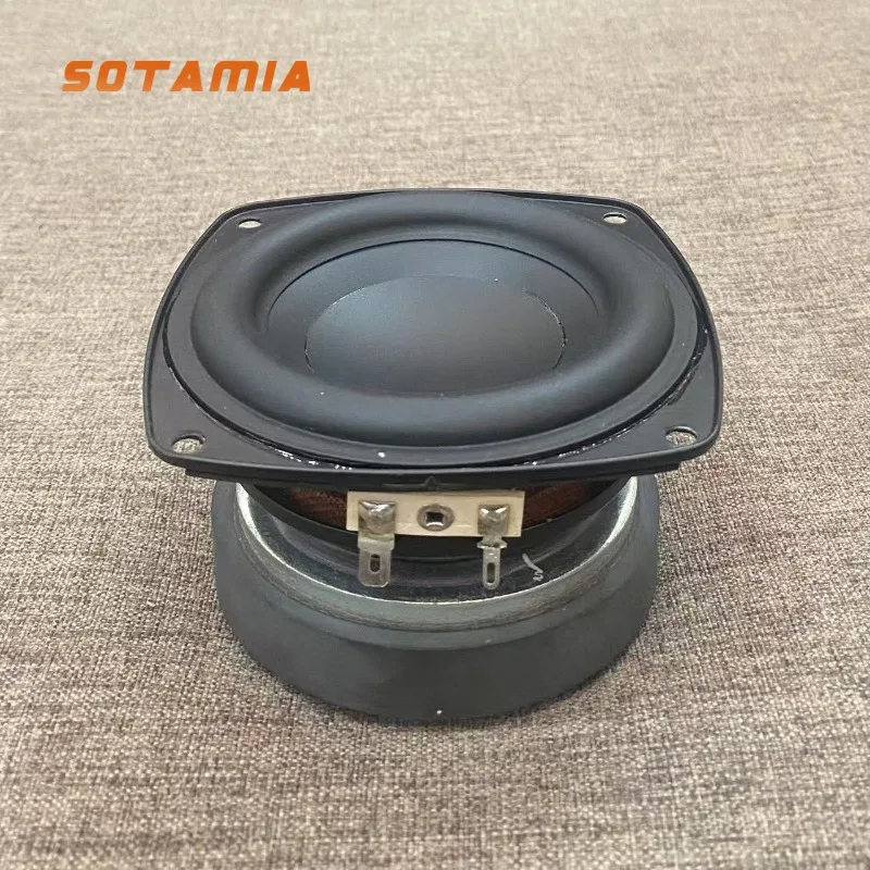 

SOTAMIA 1 шт. 4-дюймовый сабвуфер низкой частоты 4 Ом 50 Вт длинный ход резиновый край бас-динамик DIY Bluetooth коробка книжная полка динамик