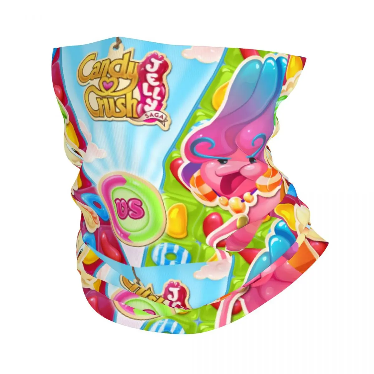 

Изготовленная на заказ видеоигра, красочные конфеты Crush Saga, зимняя повязка на голову, утеплитель для шеи, мужской и женский лыжный шарф для бега, бандана для лица, гетры