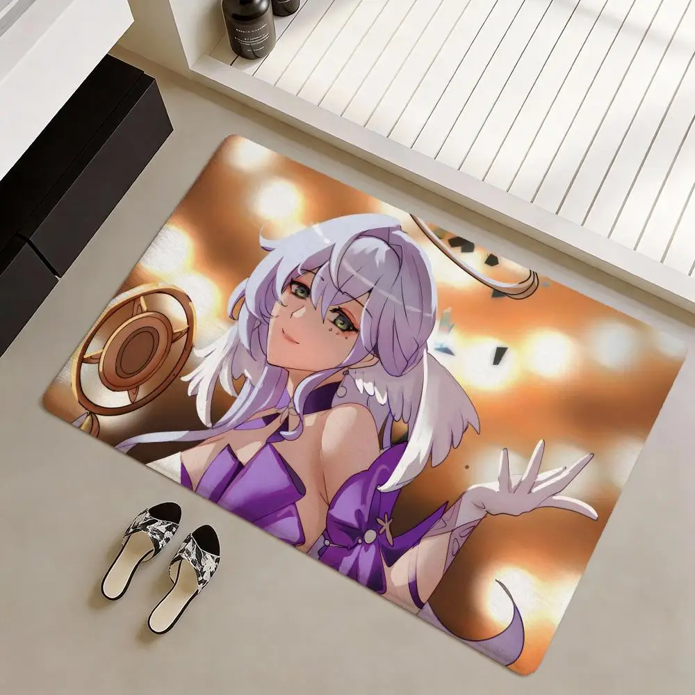 Honkai Star Rail Robin Floor Mat Soft Flannel Non-Slip Door Mat - Thickened Rug for Living Room Home Decor