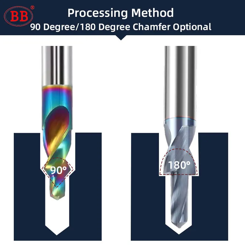 BB Step Drill CNC Machine Drilling Tool Solid Carbide Counterbore Countersink 90 180 Degree M3 M4 M5 M6 M10 M12