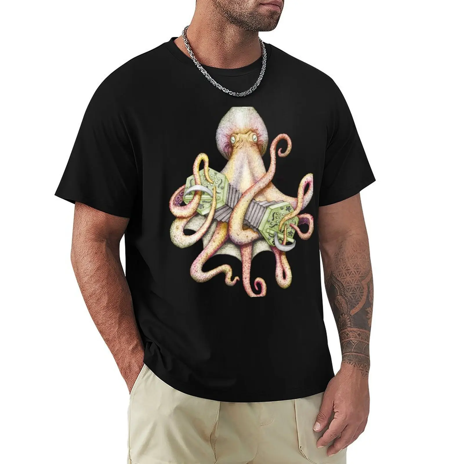 Topu the big squeeze on black T-Shirt Big and Tall Loose Fit T-Shirt