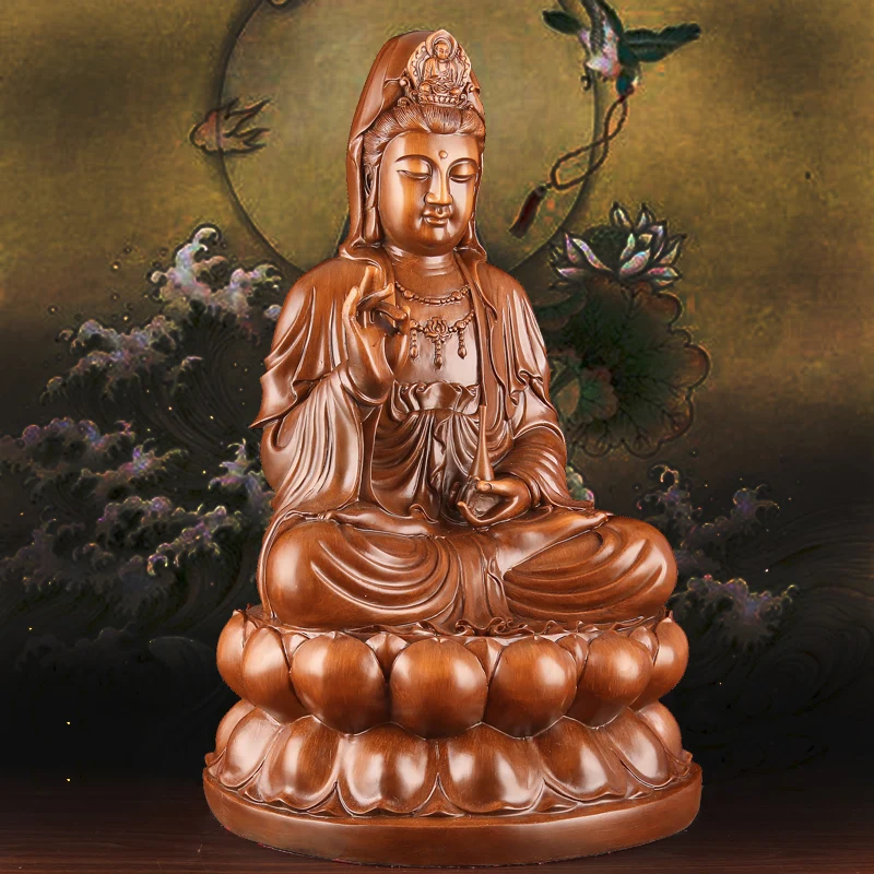 

Guanyin Bodhisattva Nanhai Guanyin Buddha Statue Decoration Living Room Entrance Lotus Guanyin Bodhisattva Buddha Statue