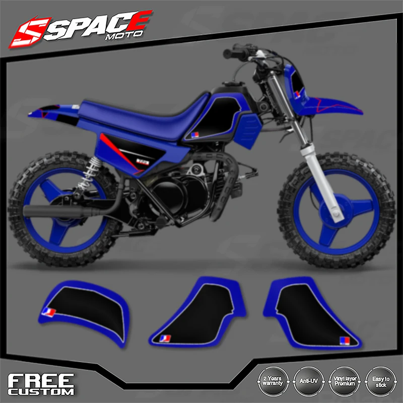 ملصق خلفية مخصص لرسومات الدراجات النارية من SPACE لمجموعات ملصقات YAMAHA PW50 001