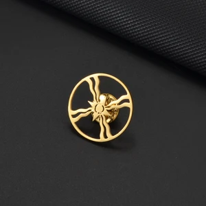 Anniyo 1 PIEZA SÍMBOLOS CULTURAL CULTURAL AFRICANO ANTIGUO EGIPTO BROOCH GUAFE GYE DWENNIMEN ANKH ASIRIANA ASHUR #000162 8 mejores ventas de bandera asiria - №1