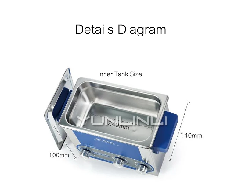 Pembersih Ultrasonik Kecil 3L Mesin Pembersih Ultrasonik Industri Jam Tangan/Kacamata Unit Cuci Ultrasonik GT SONGIC-P3