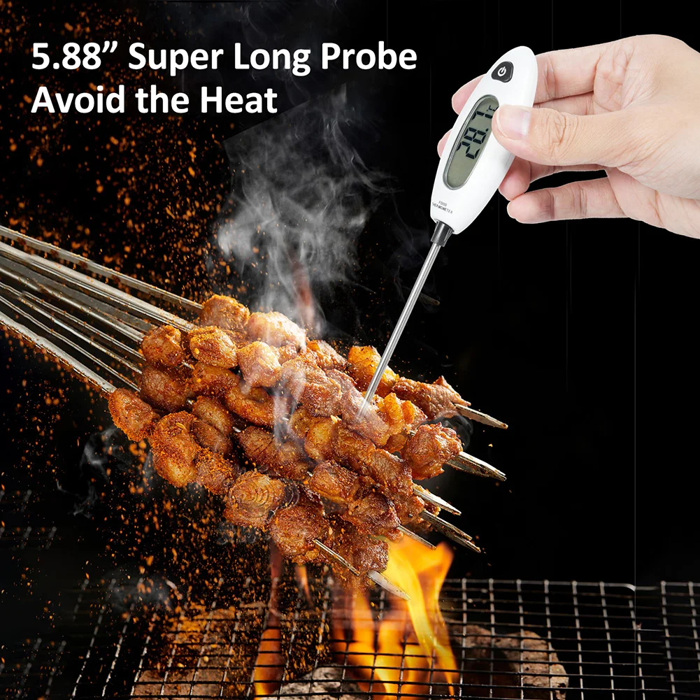 GM1311 Digital Food Thermometer For Instant Read Cooking Meat Candy Oil Water BBQ Kitchen Probe With Temp Lock And LCD Display