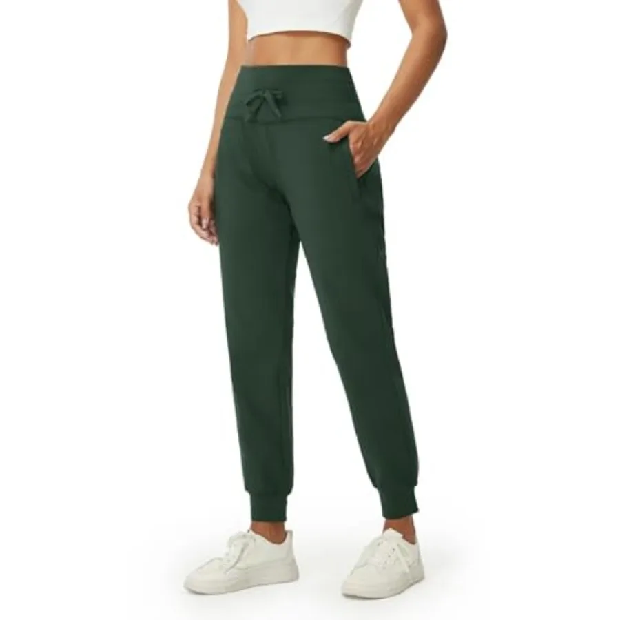 

M MAELREG Golf Fleece Lined Joggers for Women Water-Resistant High Waisted Thermal Winter Sweatpants Hiking Running Pockets