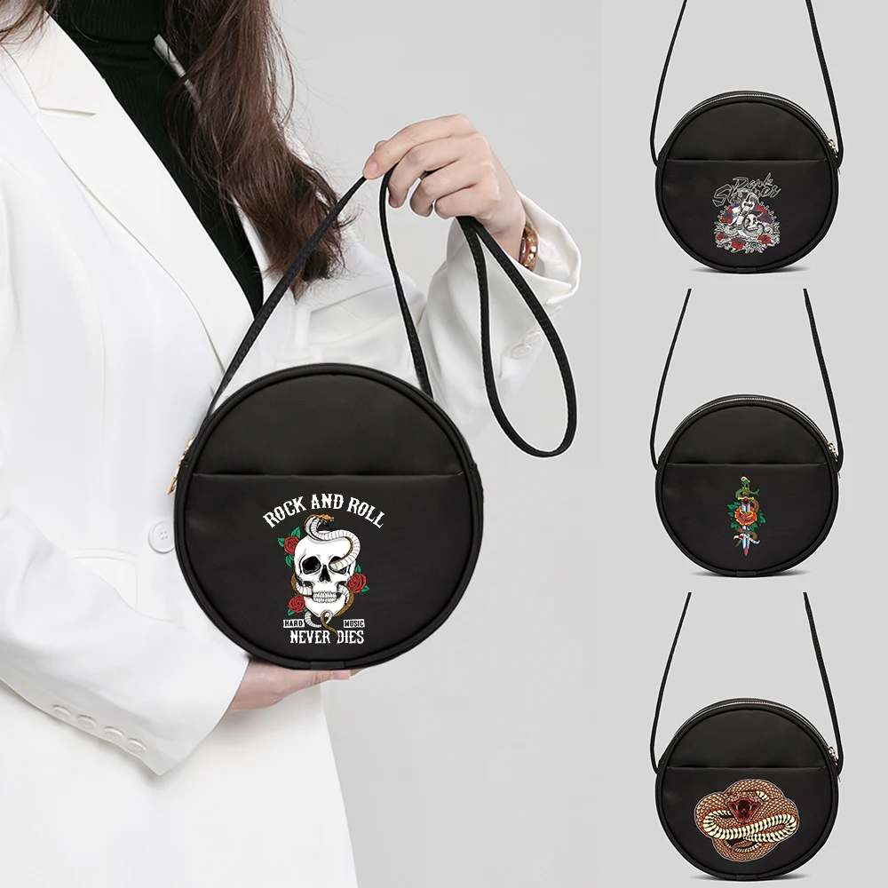 2025 nuove donne borsa a tracolla rotonda borse per organizer cosmetici serie Cobra pendolarismo borsa a tracolla singola portamonete