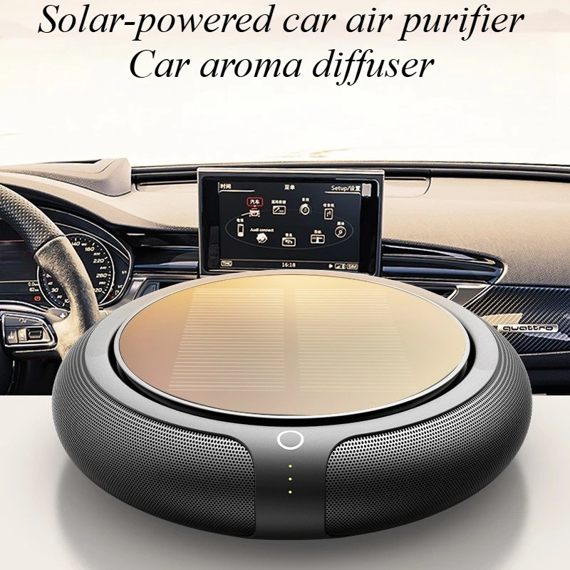 

For Car Solar Powered Air Purifier 2 in 1 with Fragrance Diffuser Formaldehyde Removal Odor Eliminator Auto Air Freshener Parts