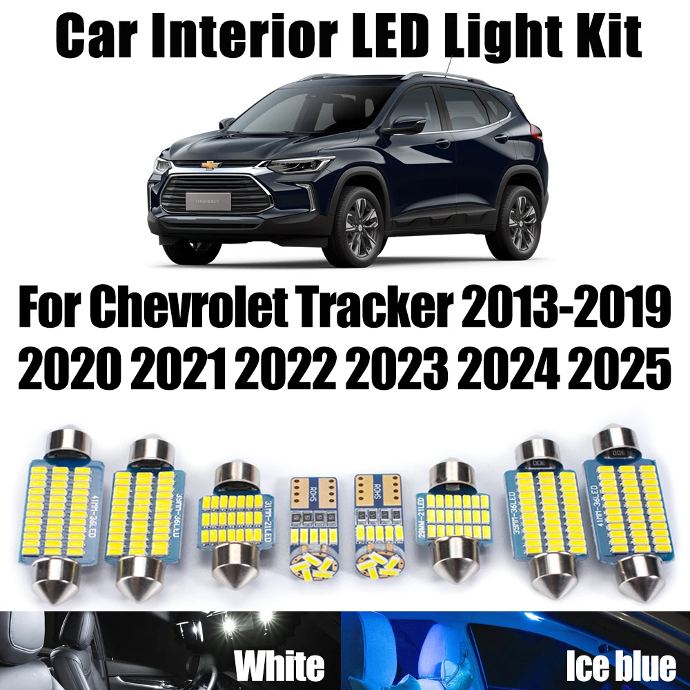 

LED Interior Map Dome Reading Light Kit Accessories For Chevrolet Tracker 2013- 2021 2022 2023 2024 2025 Canbus Car Trunk Bulbs