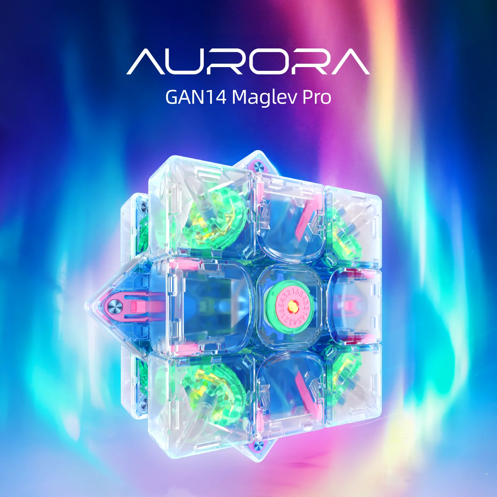 GAN14 Maglev Pro Aurora 3x3 Magnetic UV Coated Speed Cube Summer Limited Edition