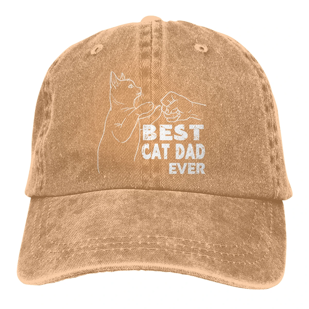 Kitty Meme Czapka z daszkiem Mężczyźni Kapelusze Kobiety Daszek Ochrona Snapback Najlepsze czapki Cat Dad Ever