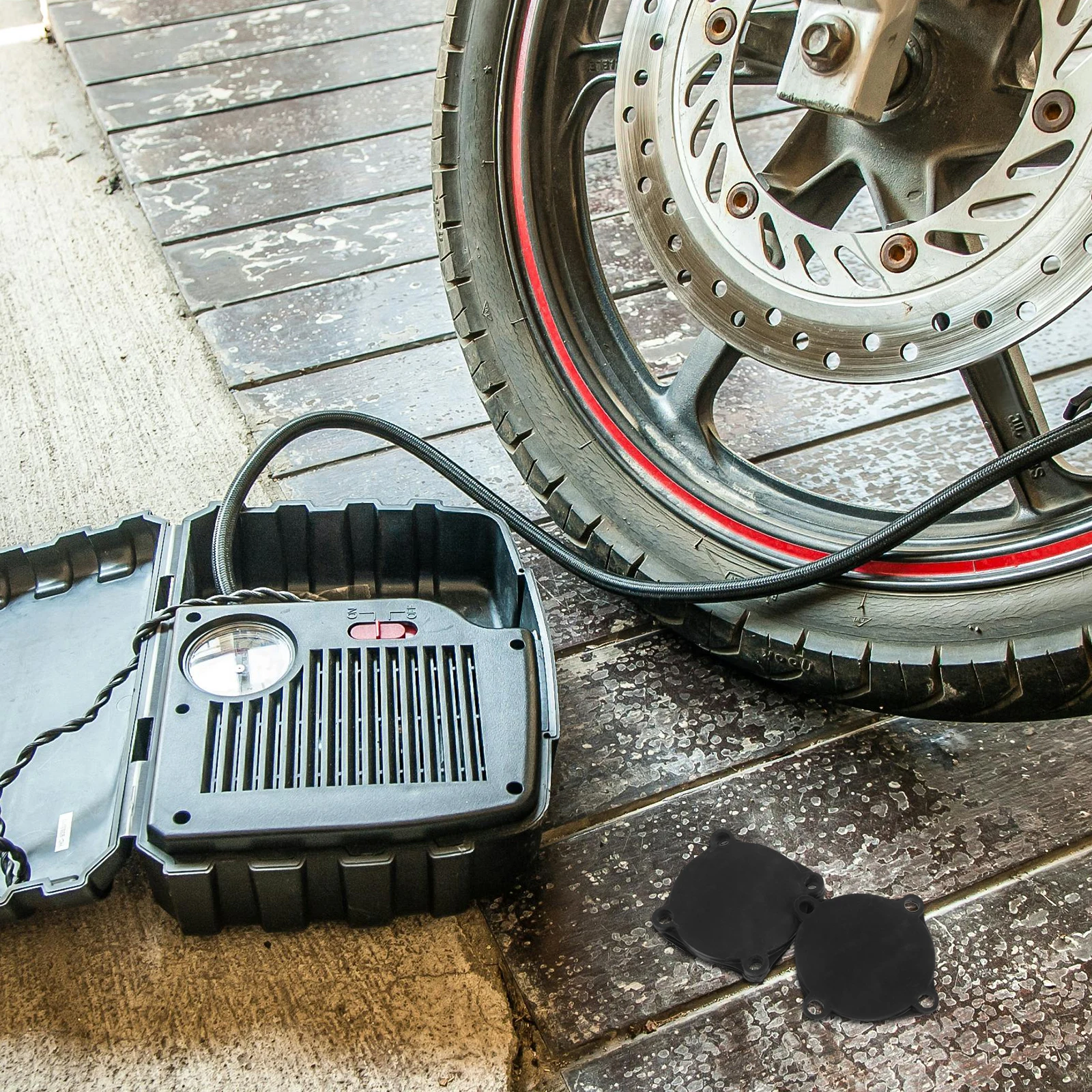 

4Pcs Air Compressor Gasket Rubber Cushion Sealing Pads Replacement Parts for Industrial Air Compressor Maintenance