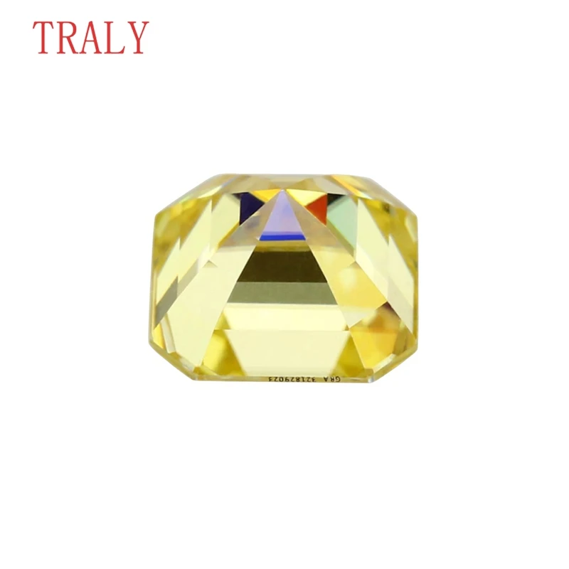 Piedra suelta de moissanita de Color amarillo, piedra preciosa cultivada en laboratorio de 1CT- 7CT, Teste de diamante con certificado GRA, joyería