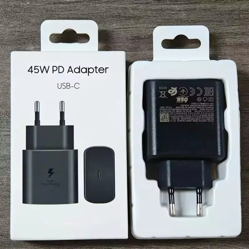 

Зарядное устройство 45W PD для Samsung S25 S24 S23 S22 S21 S20 Ultra FE, сверхбыстрая зарядка, адаптер для Galaxy Z Flip Fold 7 6 5 4 3 2 A17 A56