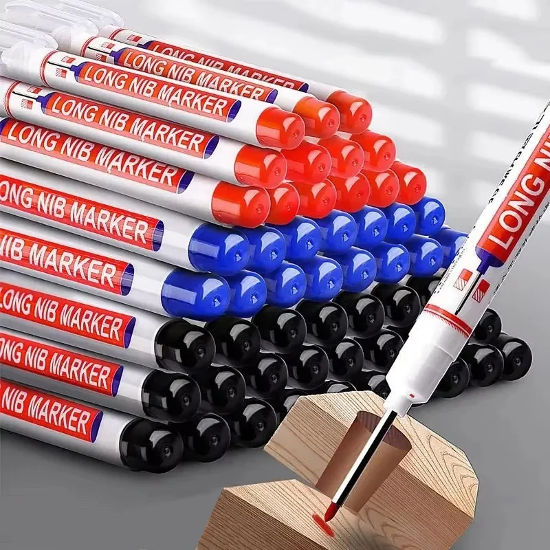 5 stücke 20mm Tiefe Loch Lange Spitze Kopf Marker Für Metall Perforieren Stift Wasserdichte Bad Holzbearbeitung Dekoration Mehrzweck stift