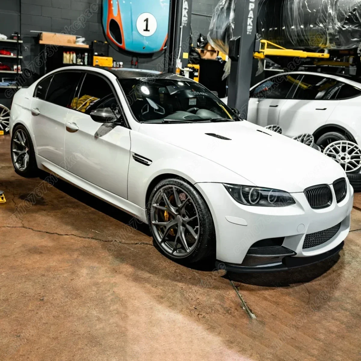 For BMW 3 Series M3 E90 E91 E92 E93 2006 2007 2008 2009 2010 2011 2012 2013 Car Front Bumper Splitter Lip Diffuser Modification - view 3