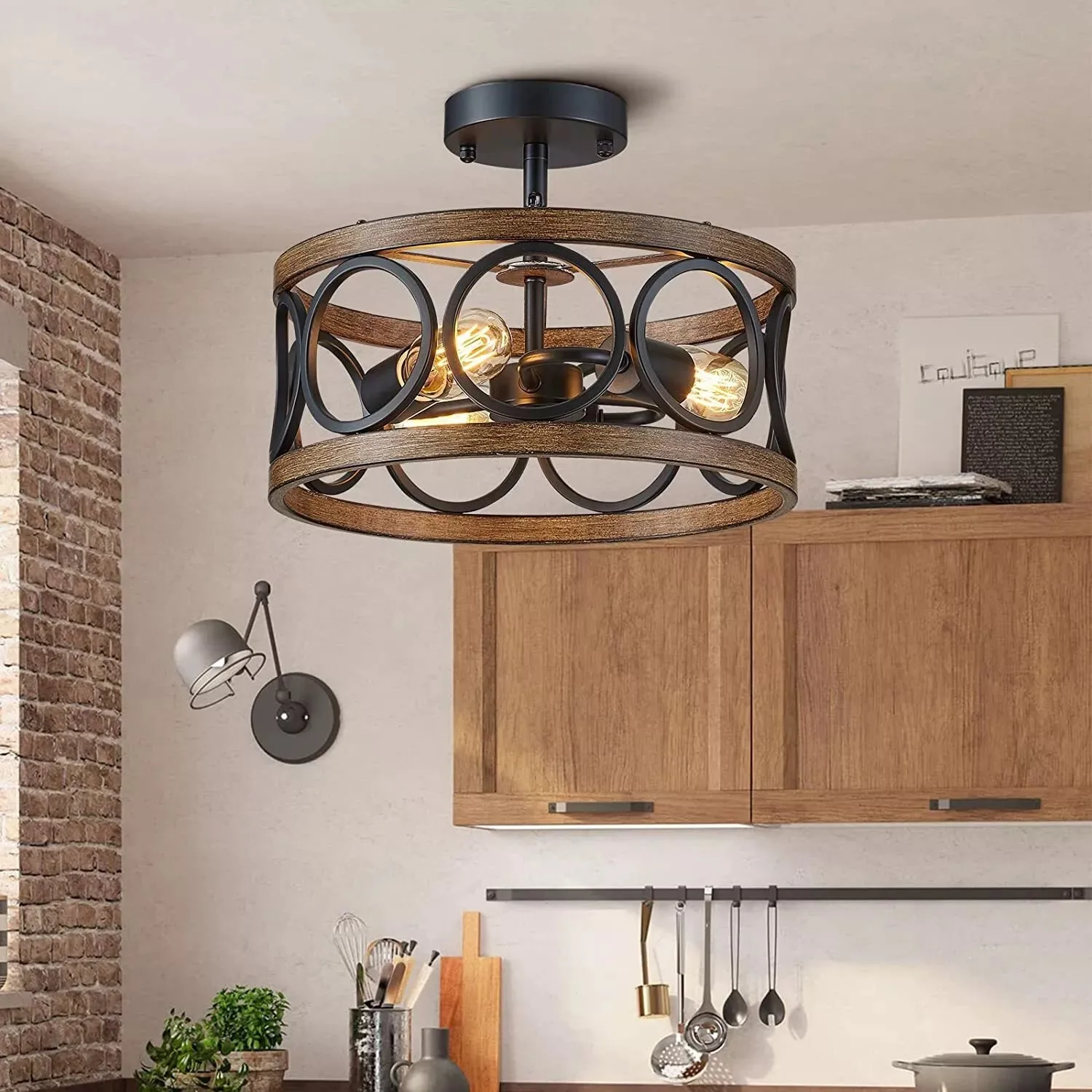 

Creative Framework Chandelier Light Pendant Lamp Rotatable Ceiling Light Fixture