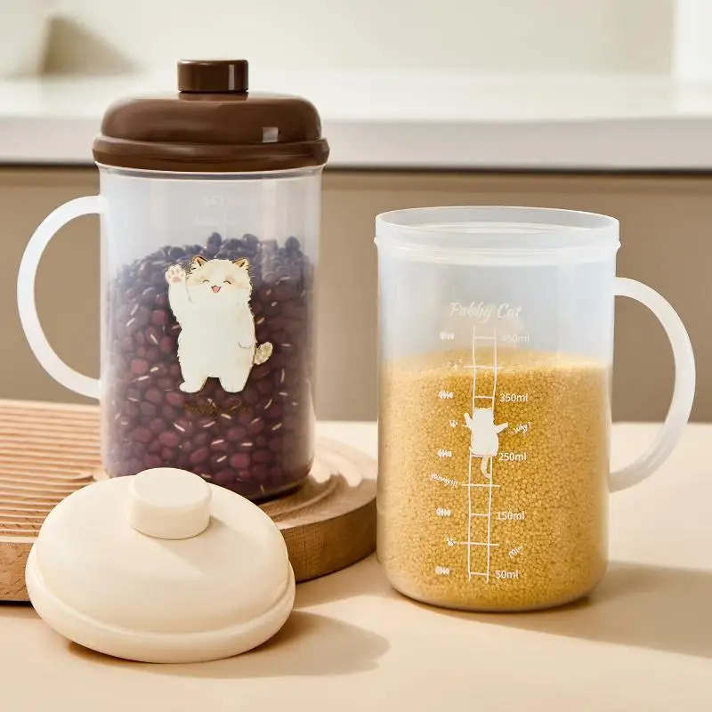 Food Grade High Temperature Resistant Breakfast Cup with Handle Microwave Safe Measuring Cup for Home Use Grains And Cereals